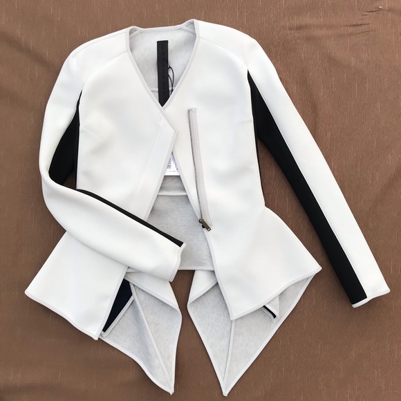 Gareth Pugh Jackets & Blazers - Gareth Pugh white black neoprene jacket 4 6 RARE
